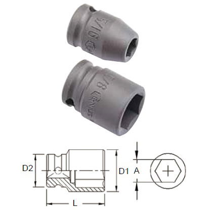 Genius Tools 444011 1/2"-os 6 lapú gépi dugókulcs fej, 11 mm termék fő termékképe