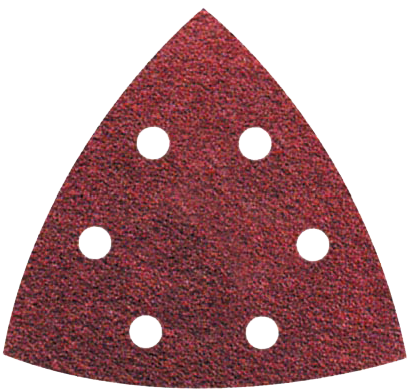 Abraboro 94 x 94 mm delta csiszolópapír 6 lyukkal, 120-as szemcseméret, 50 db/csomag termék fő termékképe