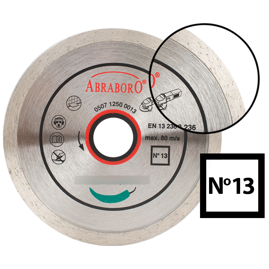 Abraboro 125 x 22.23 mm No.13 csempevágó termék fő termékképe