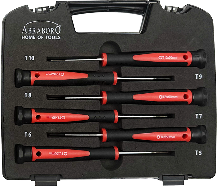 Abraboro Műszerész csavarhúzó készlet (torx), 6 részes termék fő termékképe