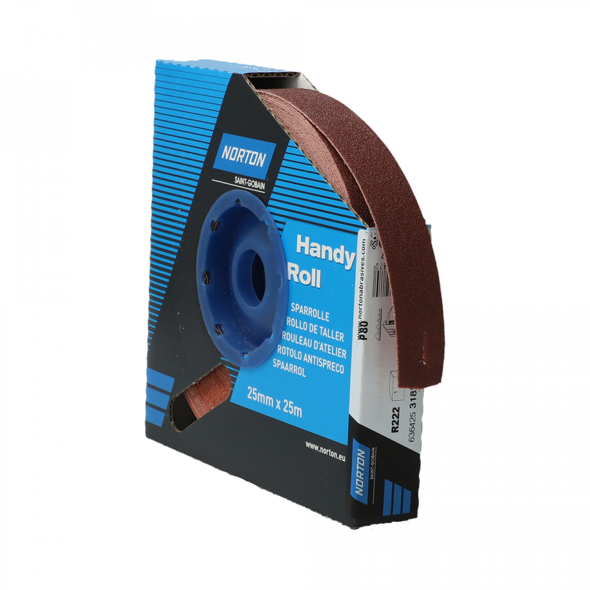 Norton R222 csiszolóvászon műhelytekercs 25mmx25m P80 termék fő termékképe