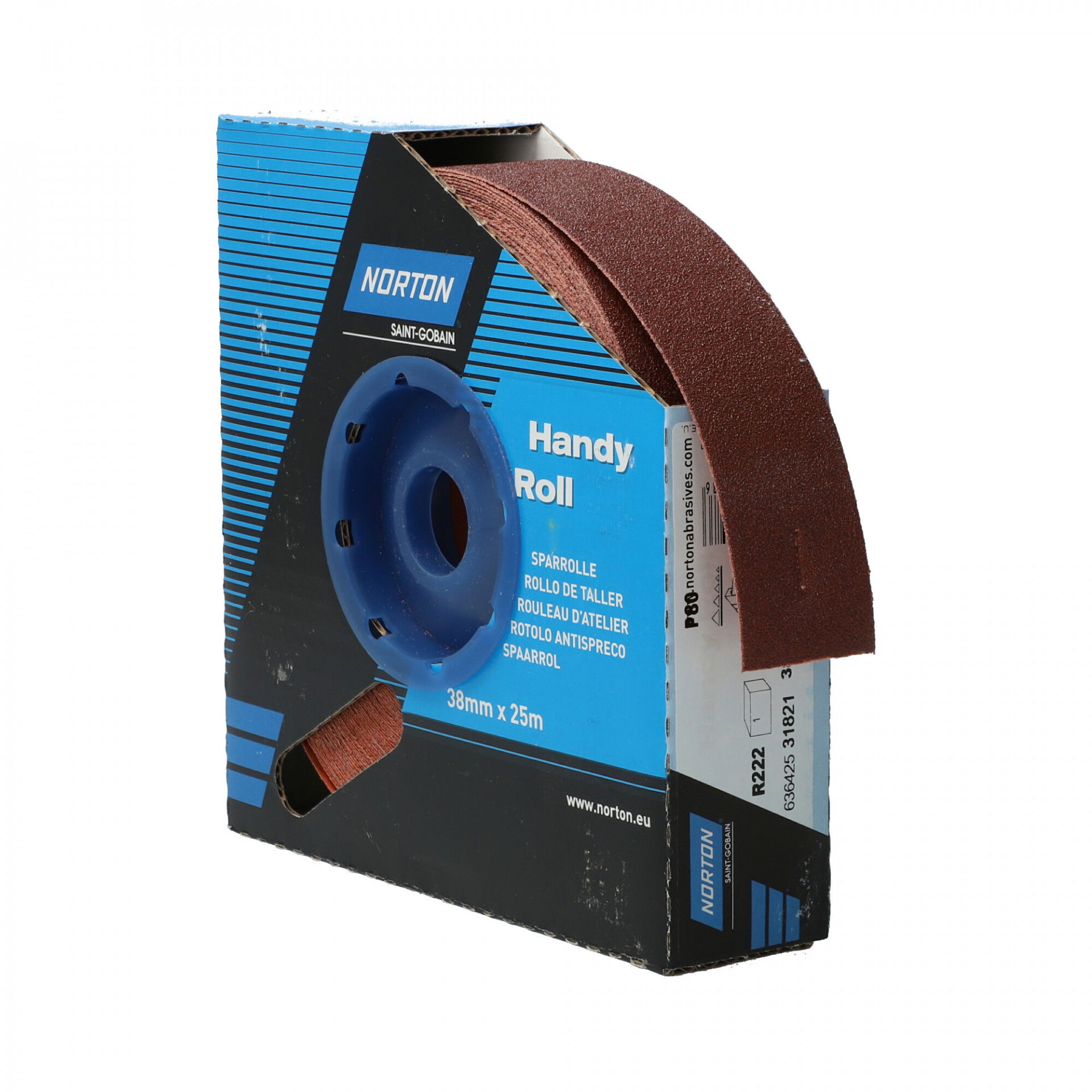 Norton R222 csiszolóvászon műhelytekercs 38mmx25m P80 termék fő termékképe