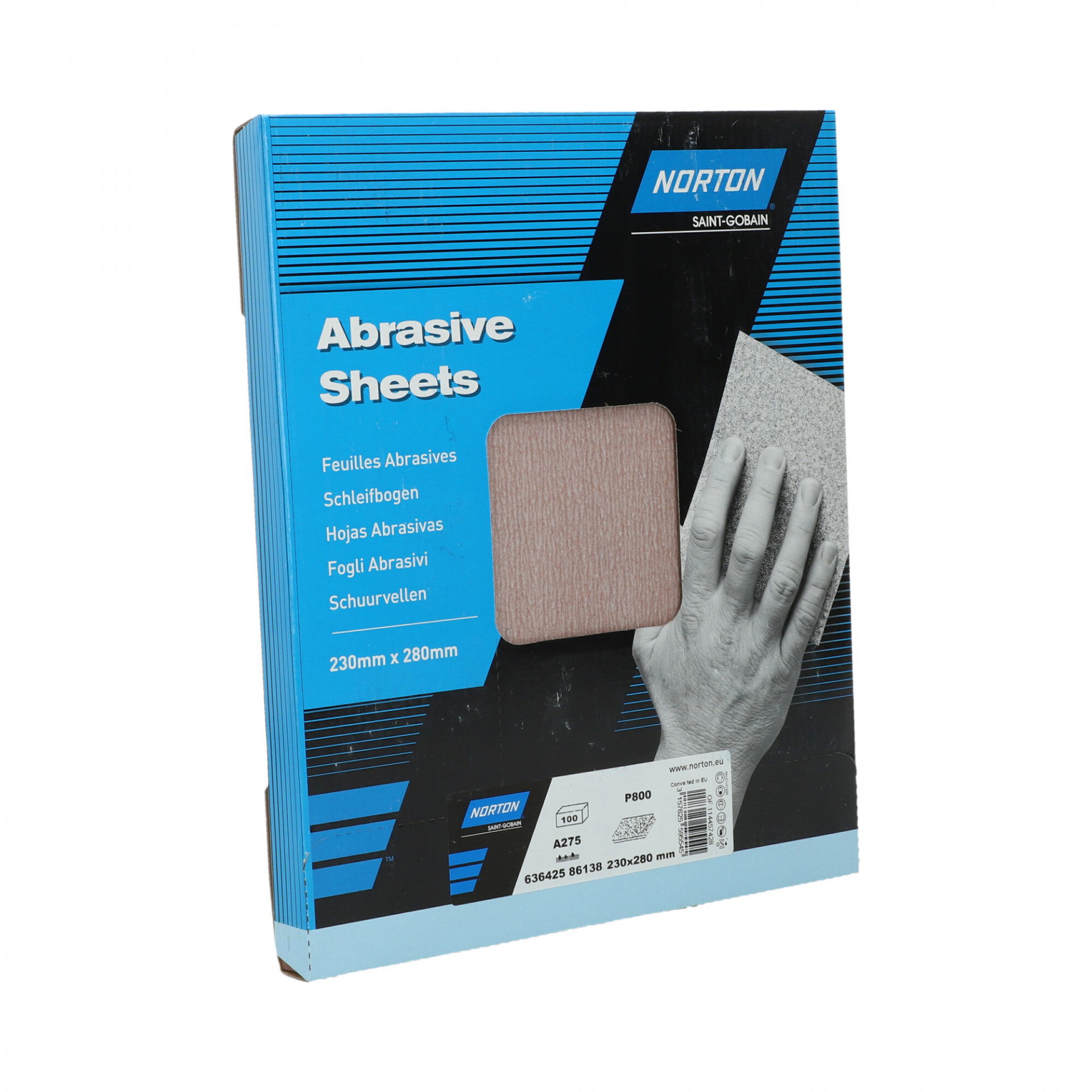 Norton Pro A275 No-Fil® csiszolópapír 230x280mm P800, 100 db/csomag termék fő termékképe