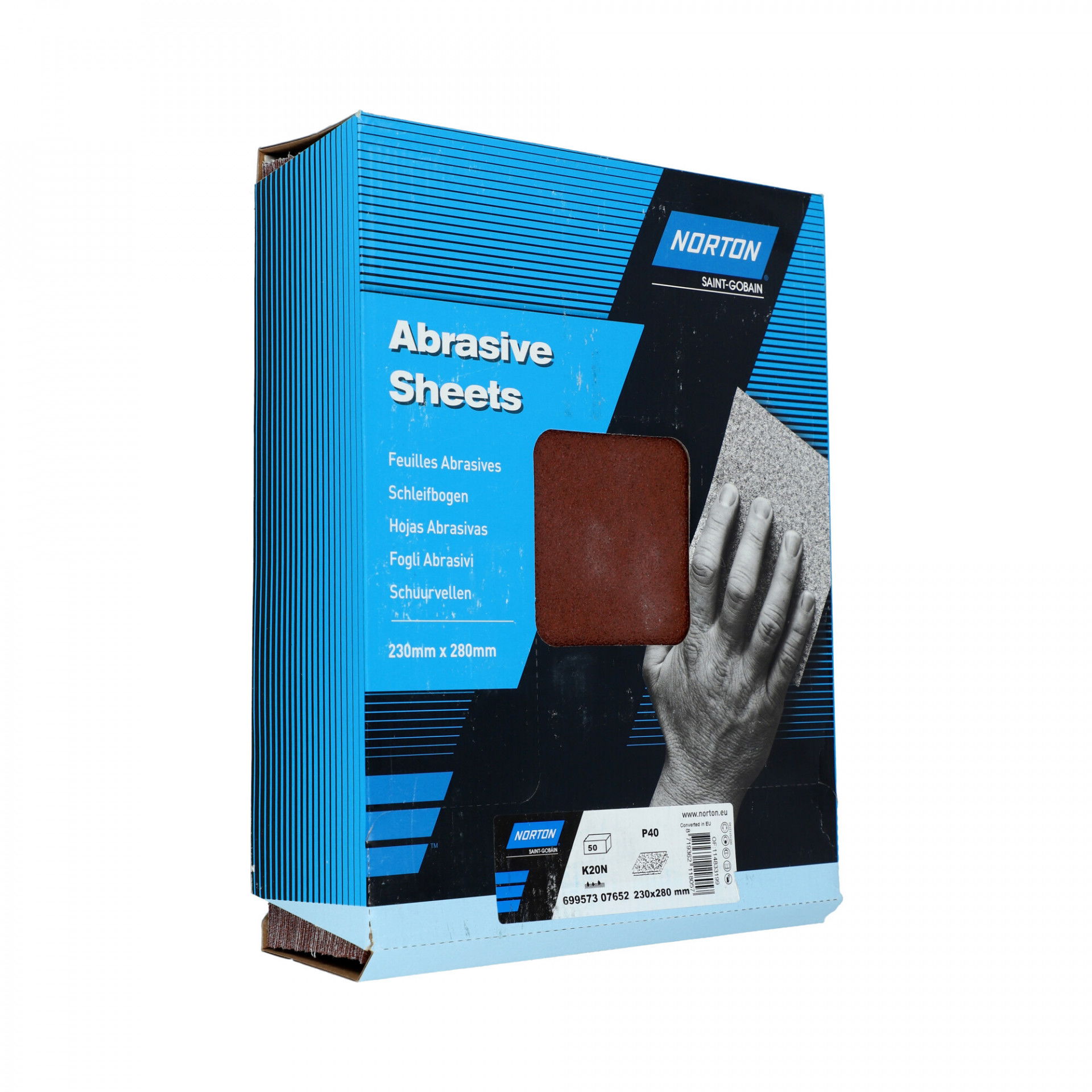 Norton K20N univerzális csiszolóvászon 230x280mm P40, 50 db/csomag termék fő termékképe