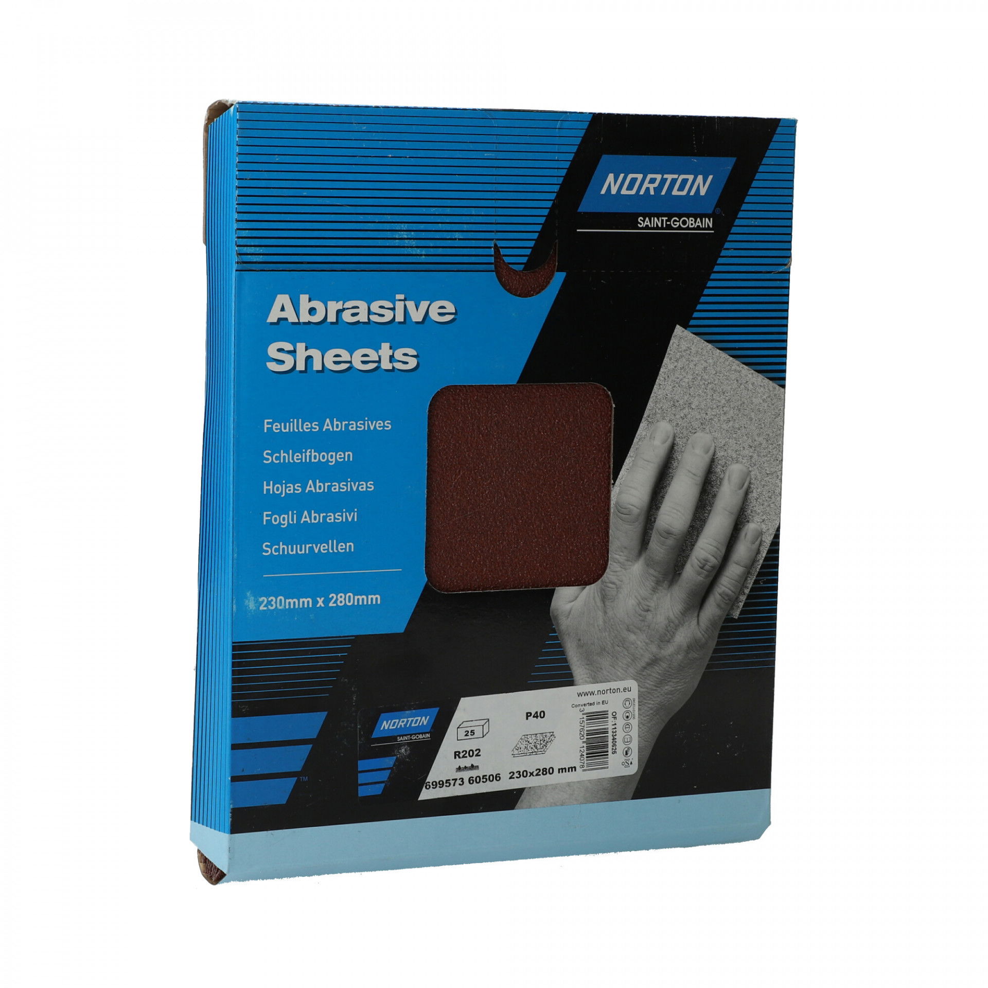 Norton R202 flexibilis csiszolóvászon 230x280mm P40, 50 db/csomag termék fő termékképe
