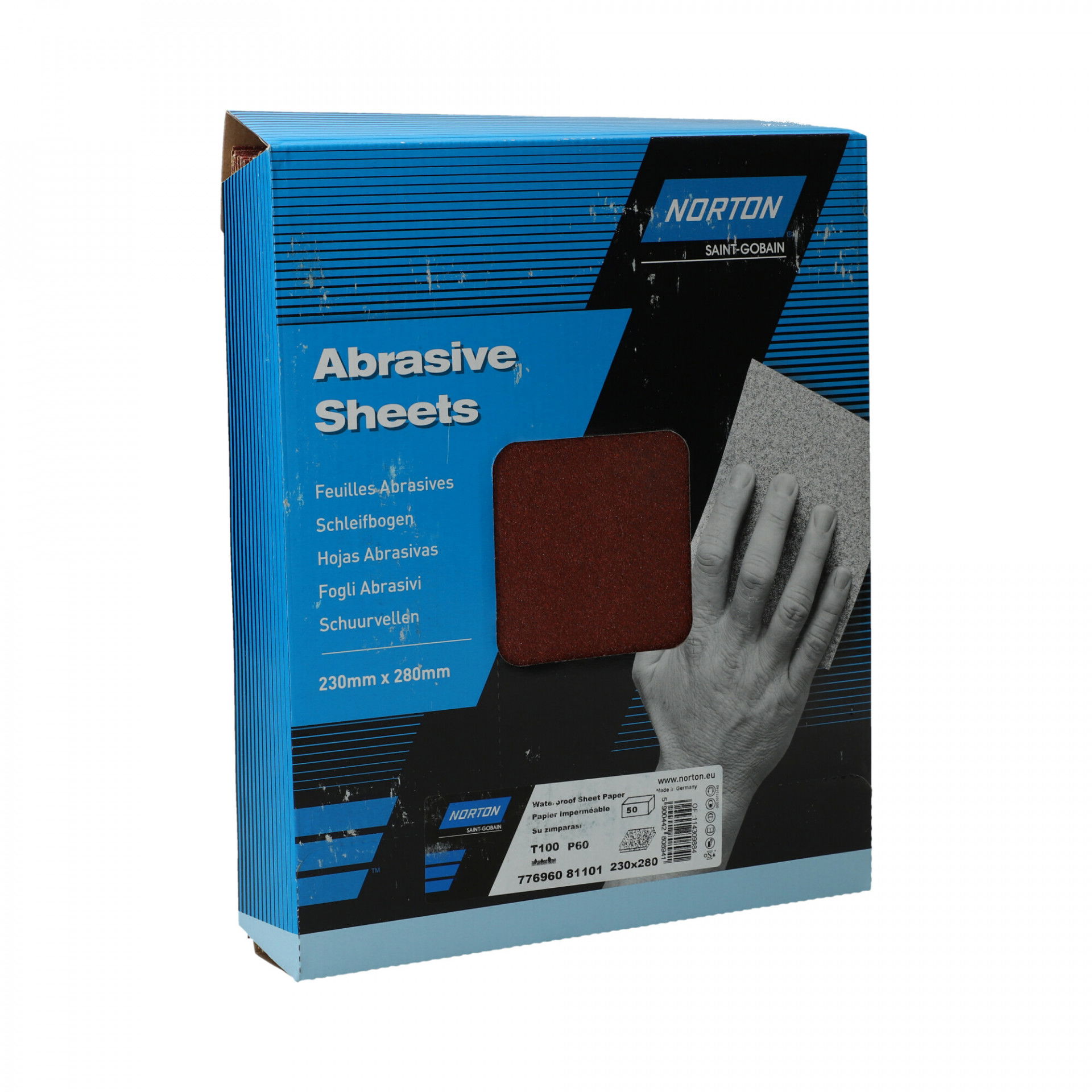 Norton T100 vízálló csiszolópapír 230x280mm P60, 50 db/csomag termék fő termékképe