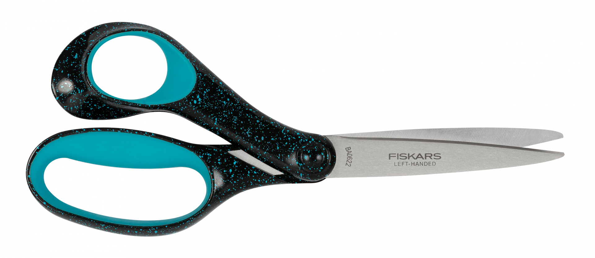 Fiskars Tinédzser olló, 20 cm, balkezes, foltos pávakék termék fő termékképe