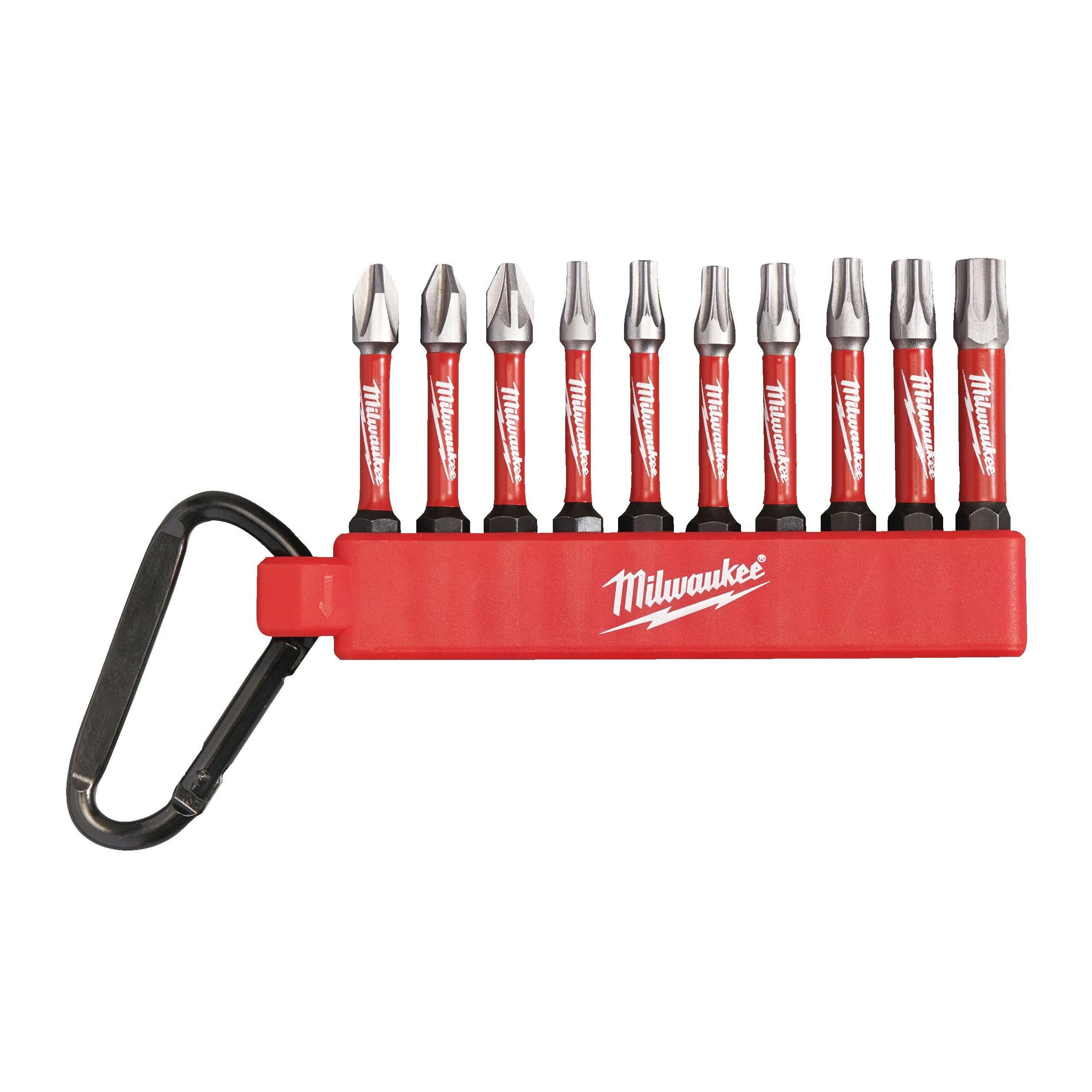 Milwaukee SET1 Shockwave Impact Duty™ karabíneres bitkészlet, 10 darabos termék fő termékképe