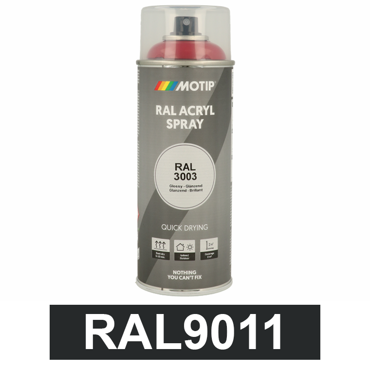 Motip Ipari festék spray, RAL9011, 400 ml termék fő termékképe