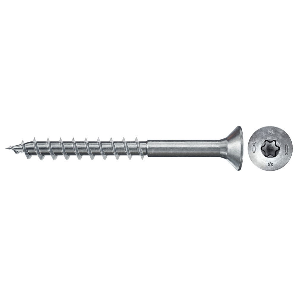 Fischer FPF II CTP 3 x 45 BC 500 süllyesztett fejű, kékre horganyzott forgácslapcsavar részmenettel, TX behajtással, 500 db/csomag termék fő termékképe