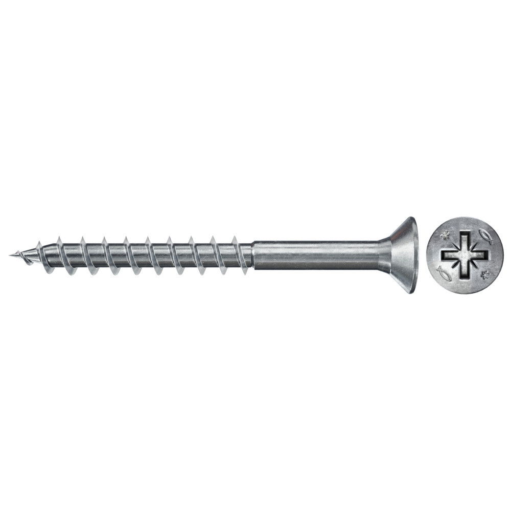 Fischer FPF II CZP 3.0 x 40 BC 1000 süllyesztett fejű, kékre horganyzott csavar részmenettel, PZ behajtással, 1000 db/csomag termék fő termékképe